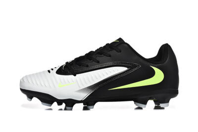 Nike Phantom 6 Elite Low FG Firm Ground Soccer Cleats - White/Black/Yellow