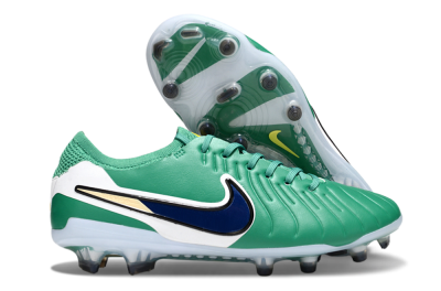 Nike Tiempo Legend 10 Elite FG Firm Ground Soccer Cleats - Green/Blue/Yellow