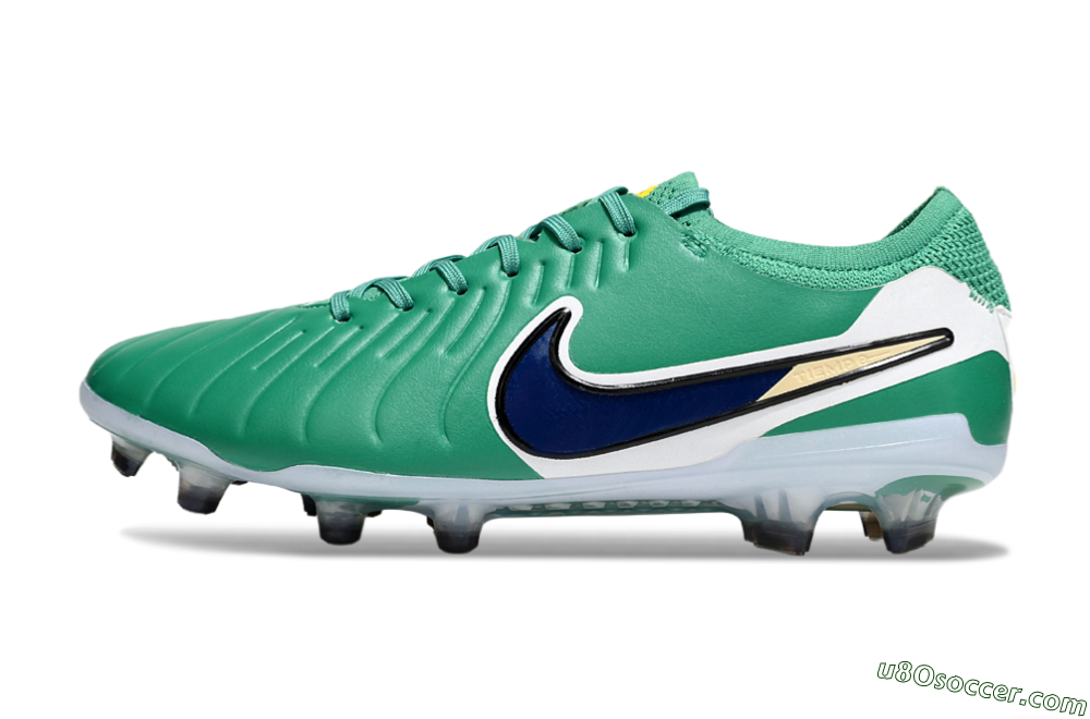 Nike Tiempo Legend 10 Elite FG Firm Ground Soccer Cleats - Green/Blue/Yellow 2