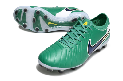 Nike Tiempo Legend 10 Elite FG Firm Ground Soccer Cleats - Green/Blue/Yellow