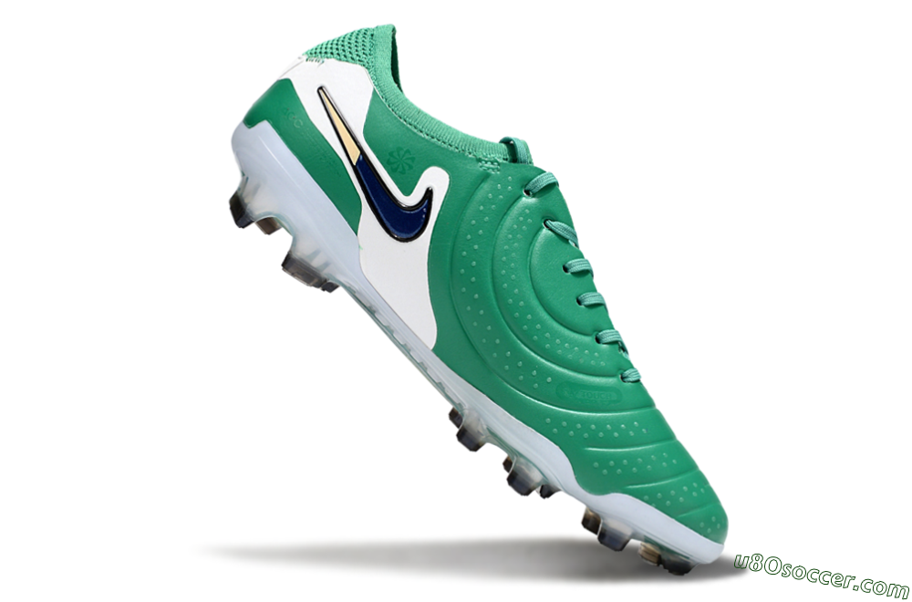 Nike Tiempo Legend 10 Elite FG Firm Ground Soccer Cleats - Green/Blue/Yellow 4