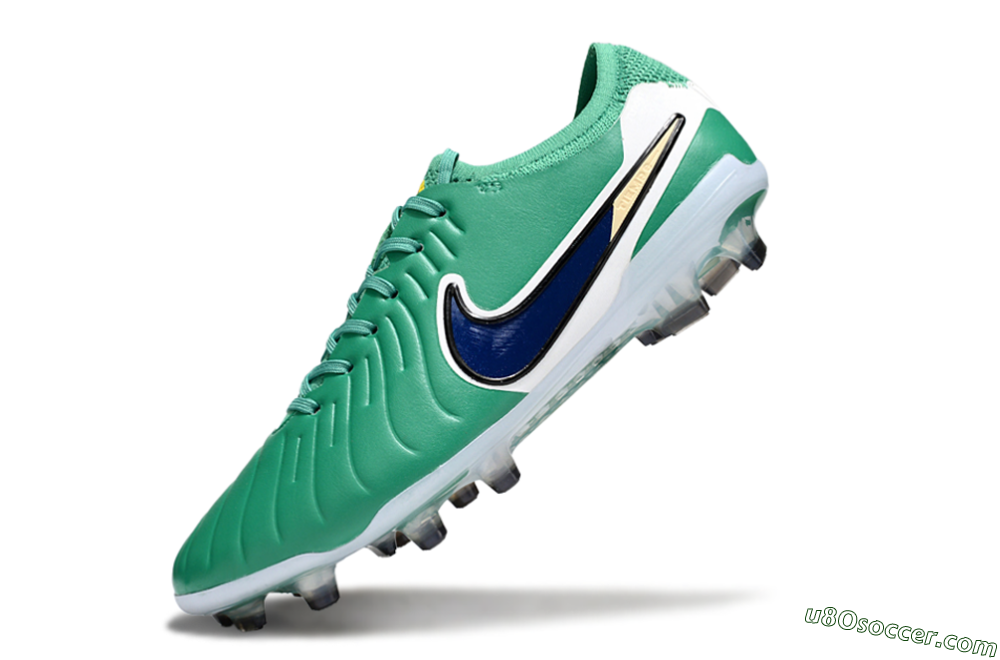 Nike Tiempo Legend 10 Elite FG Firm Ground Soccer Cleats - Green/Blue/Yellow 5