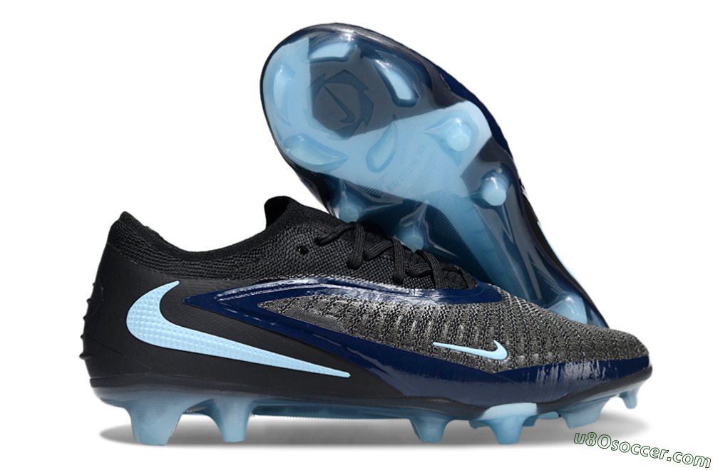 Nike Phantom 6 Elite Low FG Firm Ground Soccer Cleats - Black/Blue/Jade 1