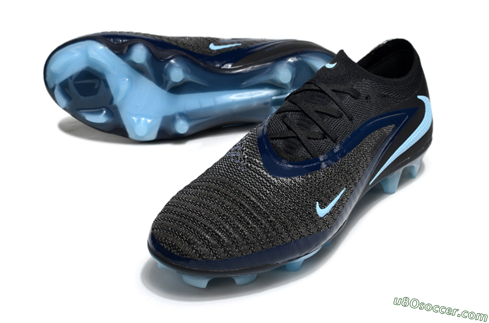 Nike Phantom 6 Elite Low FG Firm Ground Soccer Cleats - Black/Blue/Jade 3
