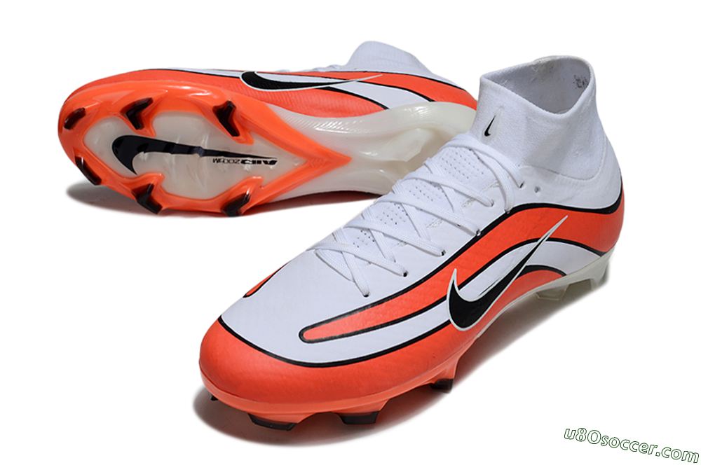 Nike Air Zoom Mercurial Superfly 10 Elite R9 1998 FG Firm Ground Soccer Cleats - White/Red/Black 3
