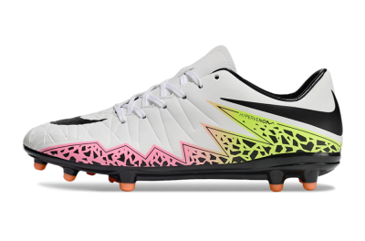 Nike Hypervenom Phantom II RGN FG Firm Ground Soccer Cleats - White/Pink/Yellow/Black