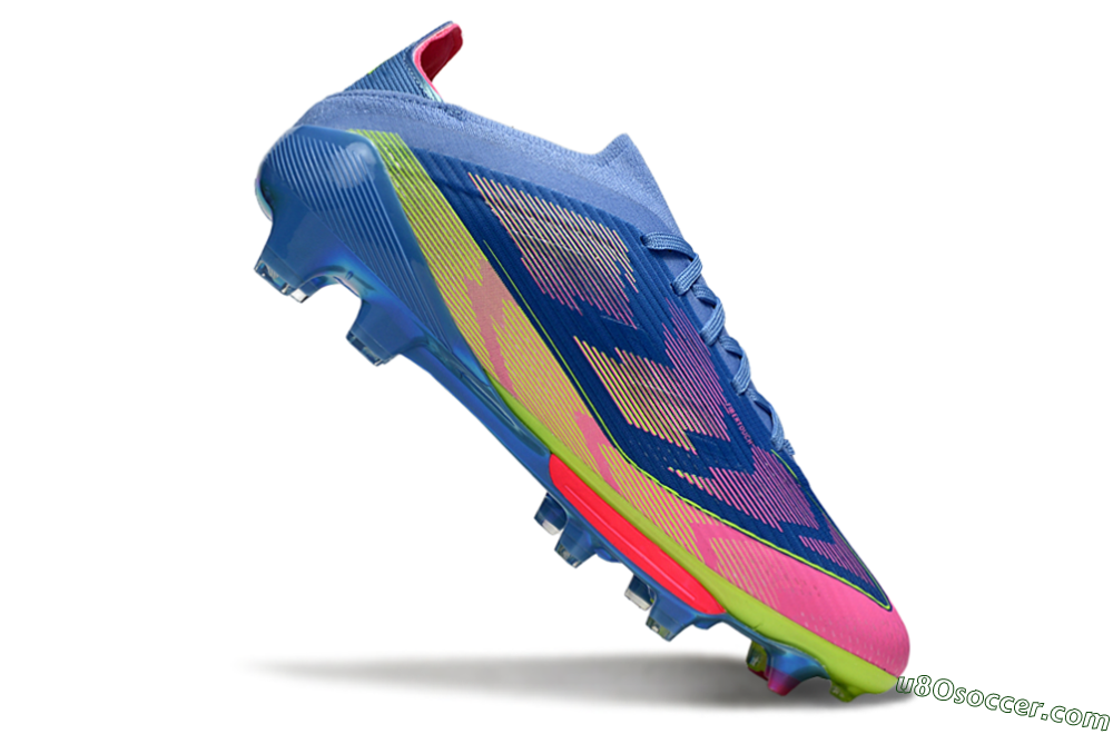 Adidas F50+ Lightstrike Pro FG Firm Ground Soccer Cleats - Blue/Pink/Yellow 5