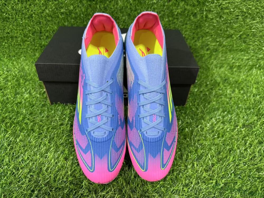 Adidas F50+ Lightstrike Pro FG Firm Ground Soccer Cleats - Blue/Pink/Yellow
