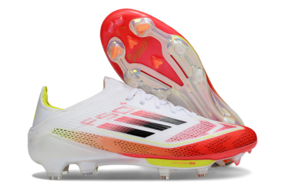 Adidas F50+ Lightstrike Pro FG Firm Ground Soccer Cleats - White/Red/Black