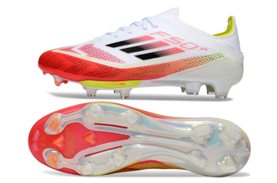 Adidas F50+ Lightstrike Pro FG Firm Ground Soccer Cleats - White/Red/Black