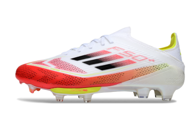 Adidas F50+ Lightstrike Pro FG Firm Ground Soccer Cleats - White/Red/Black