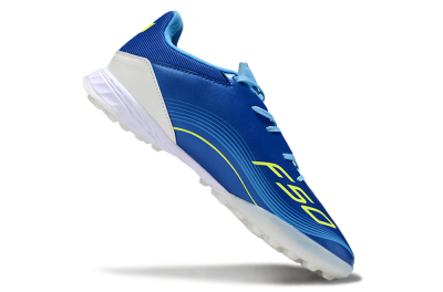 Messi x Adidas F50 Pro TF Artificial Turf Soccer Shoes - Blue/Yellow/White