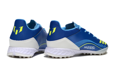 Messi x Adidas F50 Pro TF Artificial Turf Soccer Shoes - Blue/Yellow/White