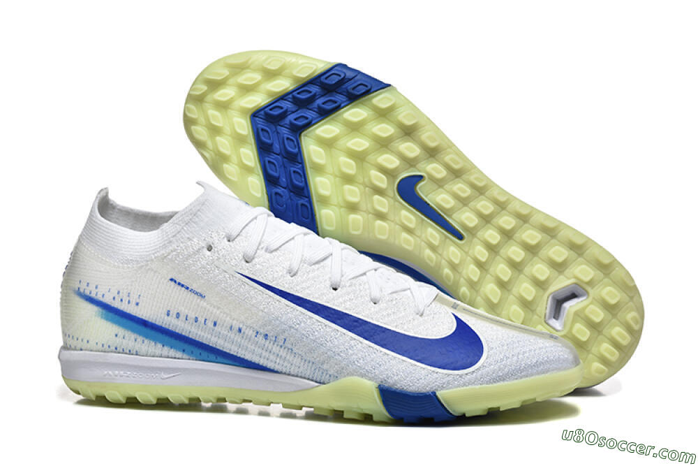 Nike Air Zoom Mercurial Vapor 16 Elite TF Artificial Turf Soccer Shoes - White/Blue/Beige 1