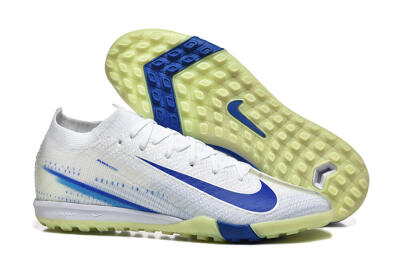 Nike Air Zoom Mercurial Vapor 16 Elite TF Artificial Turf Soccer Shoes - White/Blue/Beige
