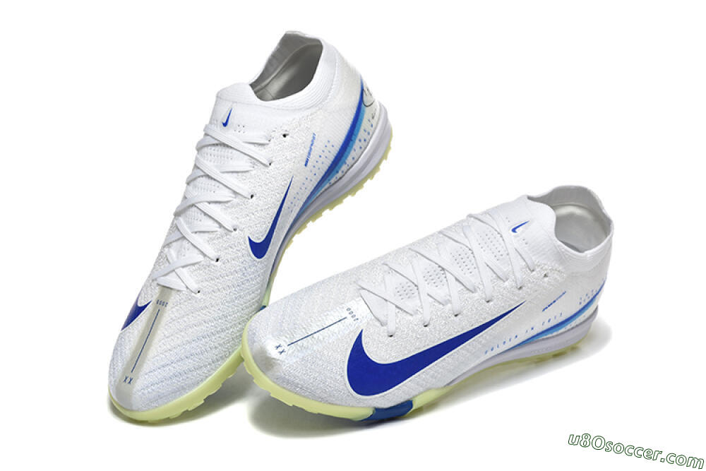 Nike Air Zoom Mercurial Vapor 16 Elite TF Artificial Turf Soccer Shoes - White/Blue/Beige 6