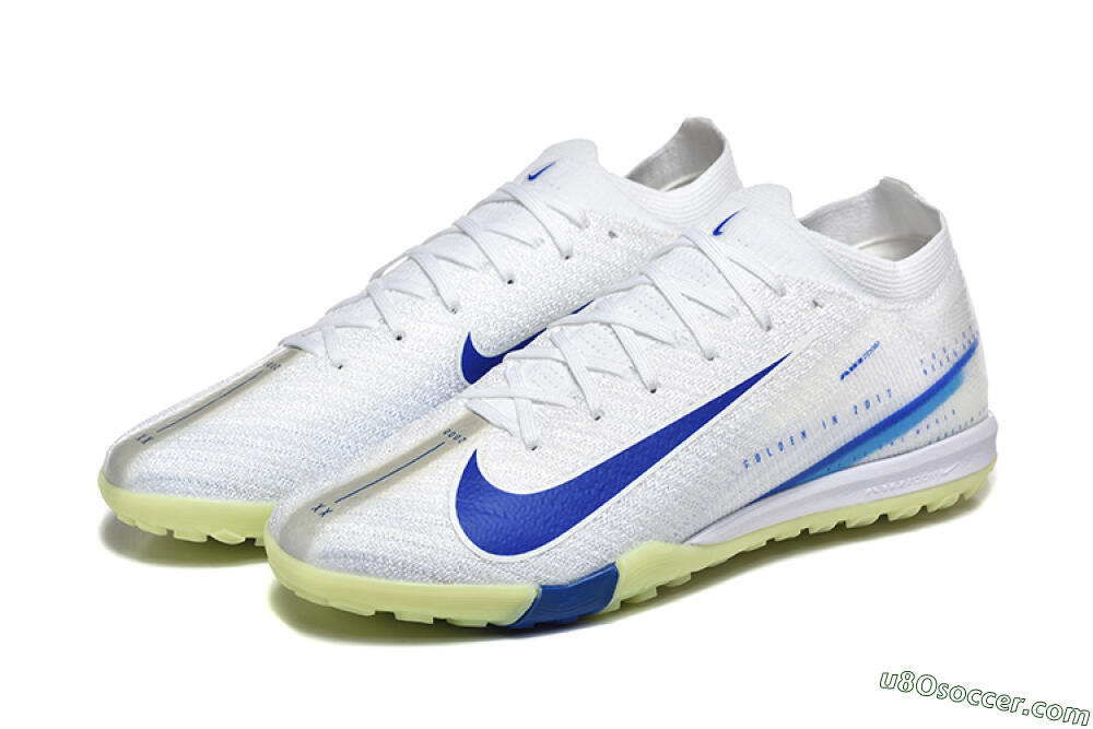 Nike Air Zoom Mercurial Vapor 16 Elite TF Artificial Turf Soccer Shoes - White/Blue/Beige 5