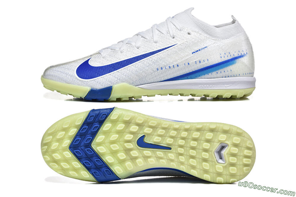 Nike Air Zoom Mercurial Vapor 16 Elite TF Artificial Turf Soccer Shoes - White/Blue/Beige 0