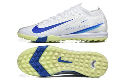 Nike Air Zoom Mercurial Vapor 16 Elite TF Artificial Turf Soccer Shoes - White/Blue/Beige