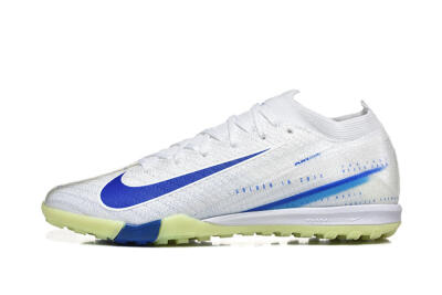 Nike Air Zoom Mercurial Vapor 16 Elite TF Artificial Turf Soccer Shoes - White/Blue/Beige