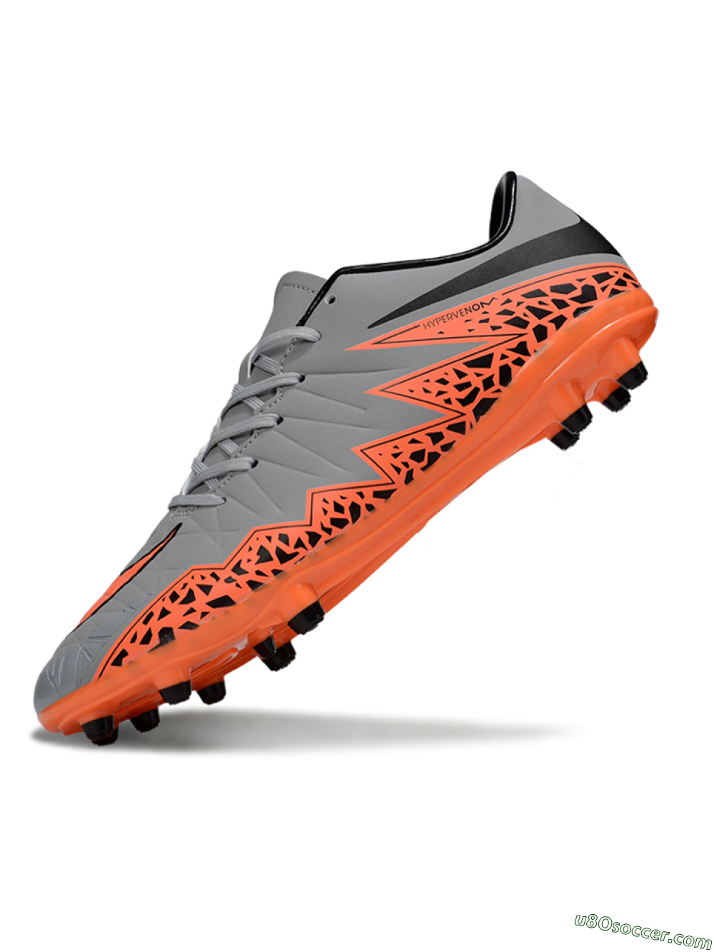 Nike Hypervenom Phantom II FG Firm Ground Soccer Cleats - Grey/Black/Orange 5