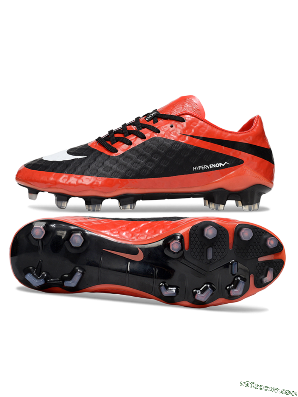 Nike Hypervenom Phantom I FG Firm Ground Soccer Cleats - Red/Black/White 0