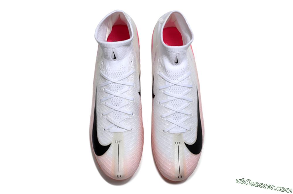 Nike Air Zoom Mercurial Superfly 10 Elite SG Soft Ground Soccer Cleats - White/Jade/Pink 3