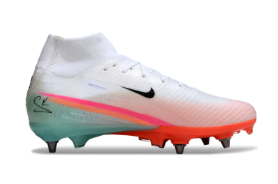 Nike Air Zoom Mercurial Superfly 10 Elite SG Soft Ground Soccer Cleats - White/Jade/Pink