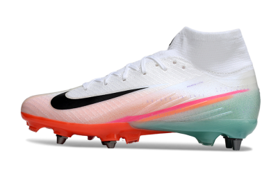 Nike Air Zoom Mercurial Superfly 10 Elite SG Soft Ground Soccer Cleats - White/Jade/Pink