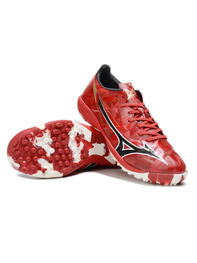 Mizuno Morelia Alpha Beta TF Artificial Turf Soccer Shoes - Red/Black/White