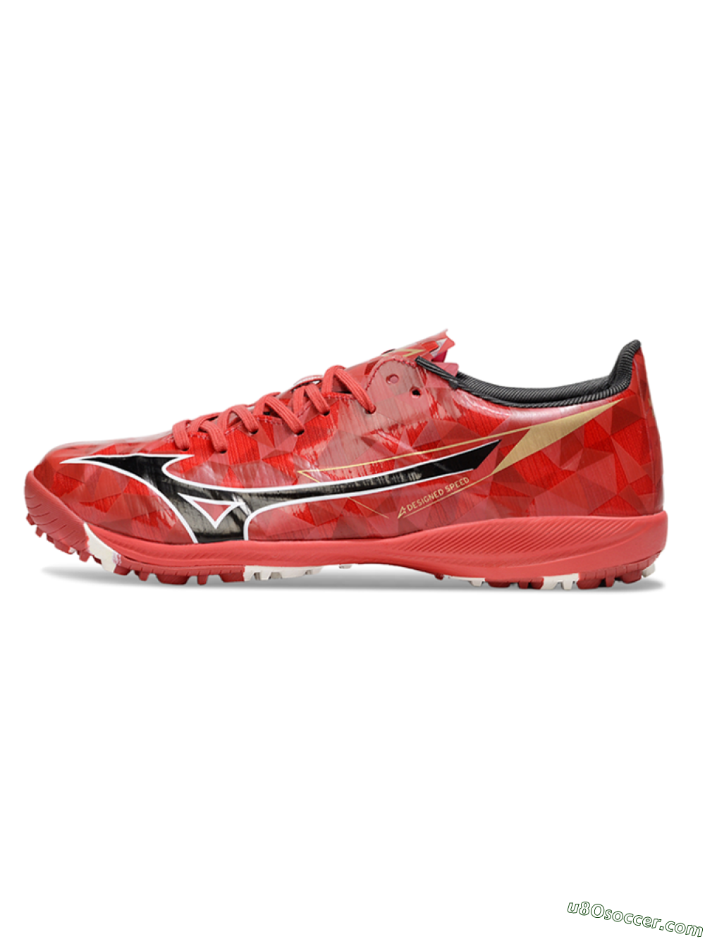 Mizuno Morelia Alpha Beta TF Artificial Turf Soccer Shoes - Red/Black/White 2