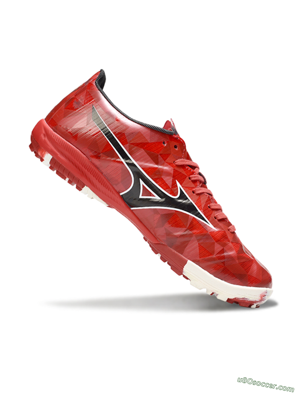 Mizuno Morelia Alpha Beta TF Artificial Turf Soccer Shoes - Red/Black/White 4