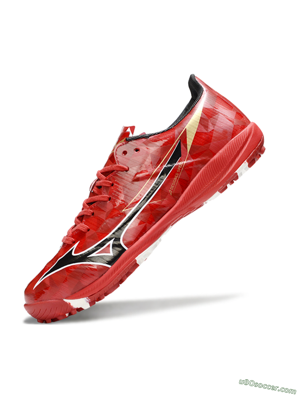 Mizuno Morelia Alpha Beta TF Artificial Turf Soccer Shoes - Red/Black/White 5