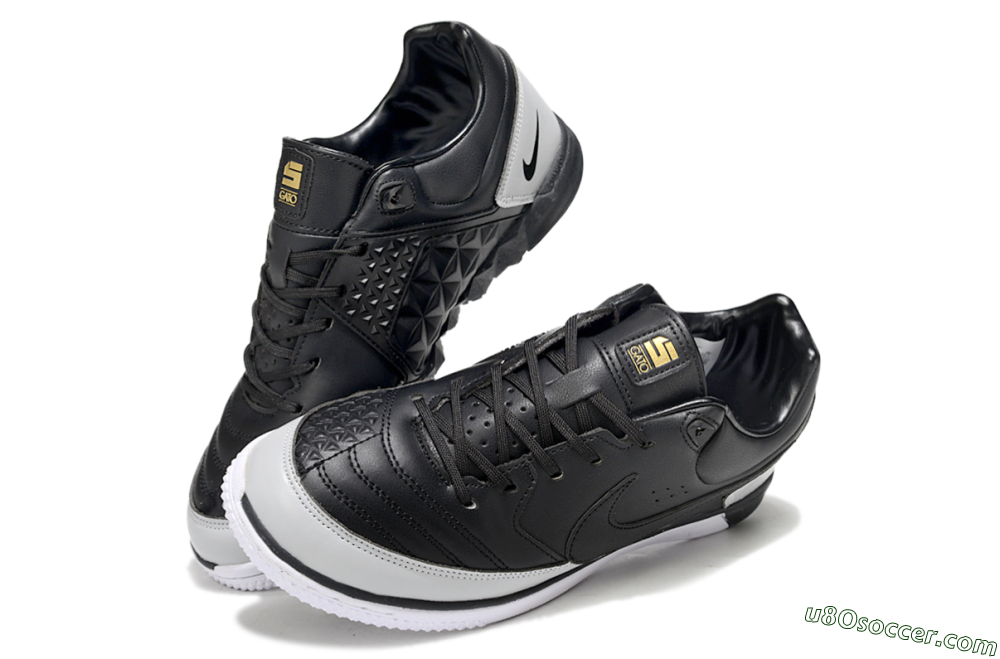 Nike Lunar Gato 2 IC Indoor & Futsal Soccer Shoes - Black/Grey/White 3
