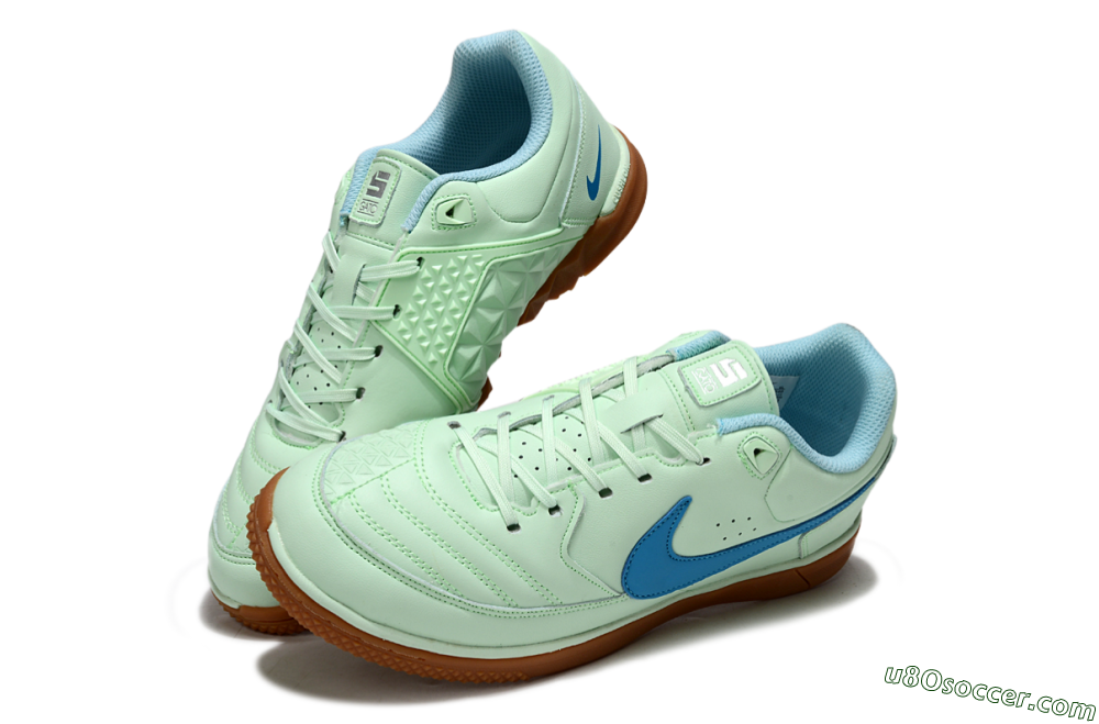 Nike Lunar Gato 2 IC Indoor & Futsal Soccer Shoes - Jade/Blue/Brown 3