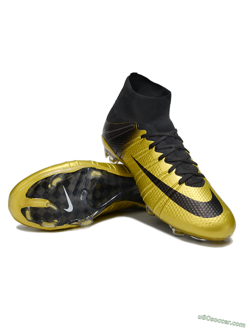 Nike Zoom Mercurial Superfly 4 Elite FG Firm Ground Soccer Cleats - Gold/Black/White 3