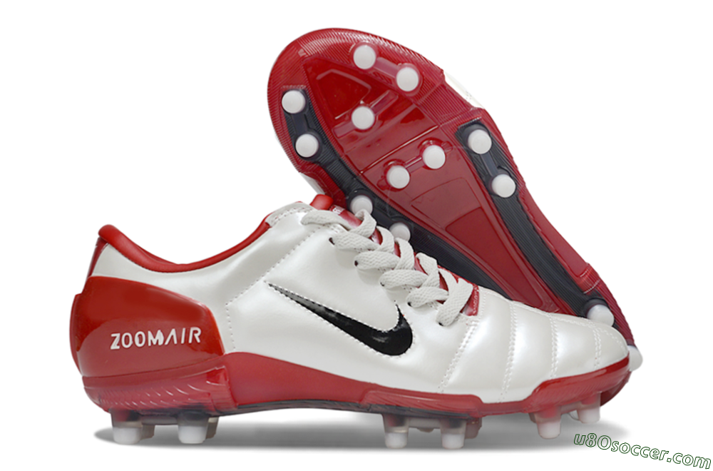 Nike Air Zoom Total 90 III FG Firm Ground Soccer Cleats - Beige/Black/Red 1