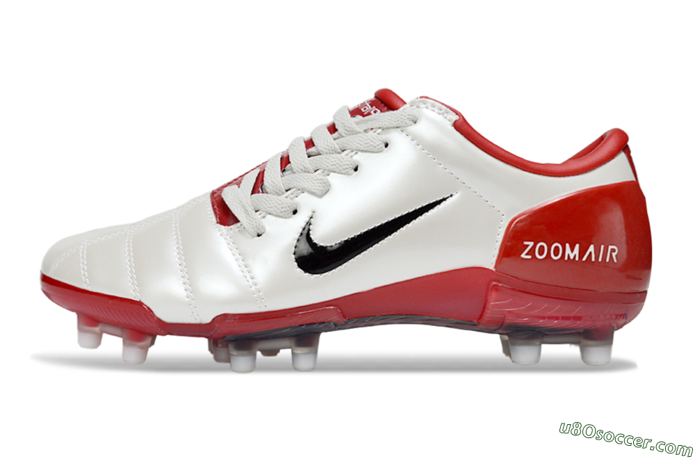 Nike Air Zoom Total 90 III FG Firm Ground Soccer Cleats - Beige/Black/Red 2