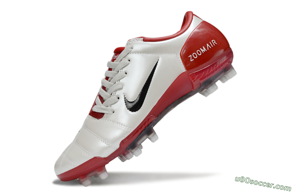 Nike Air Zoom Total 90 III FG Firm Ground Soccer Cleats - Beige/Black/Red 5