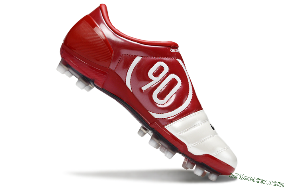 Nike Air Zoom Total 90 III FG Firm Ground Soccer Cleats - Beige/Black/Red 4