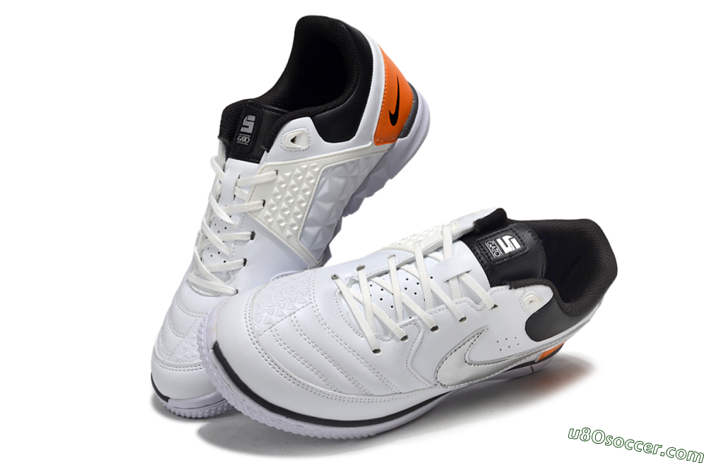 Nike Lunar Gato 2 IC Indoor & Futsal Soccer Shoes - White/Silver/Black 3