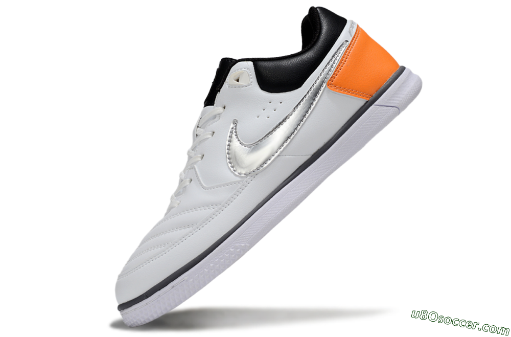 Nike Lunar Gato 2 IC Indoor & Futsal Soccer Shoes - White/Silver/Black 5
