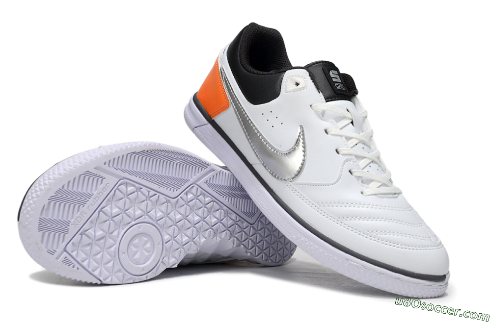 Nike Lunar Gato 2 IC Indoor & Futsal Soccer Shoes - White/Silver/Black 0