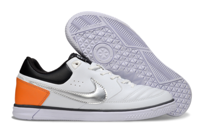 Nike Lunar Gato 2 IC Indoor & Futsal Soccer Shoes - White/Silver/Black