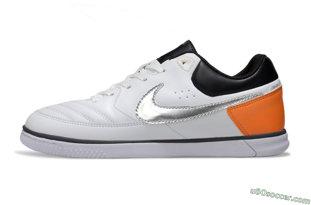Nike Lunar Gato 2 IC Indoor & Futsal Soccer Shoes - White/Silver/Black 2