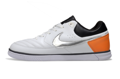 Nike Lunar Gato 2 IC Indoor & Futsal Soccer Shoes - White/Silver/Black