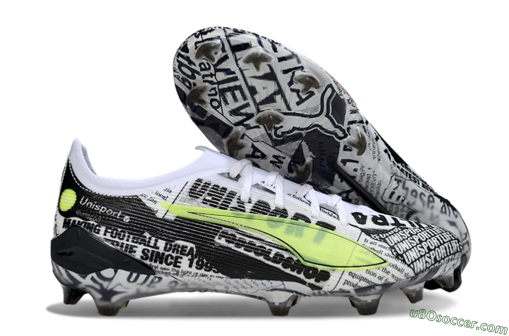 Puma Ultra Ultimate FG Firm Ground Soccer Cleats - Black/White/Red 1