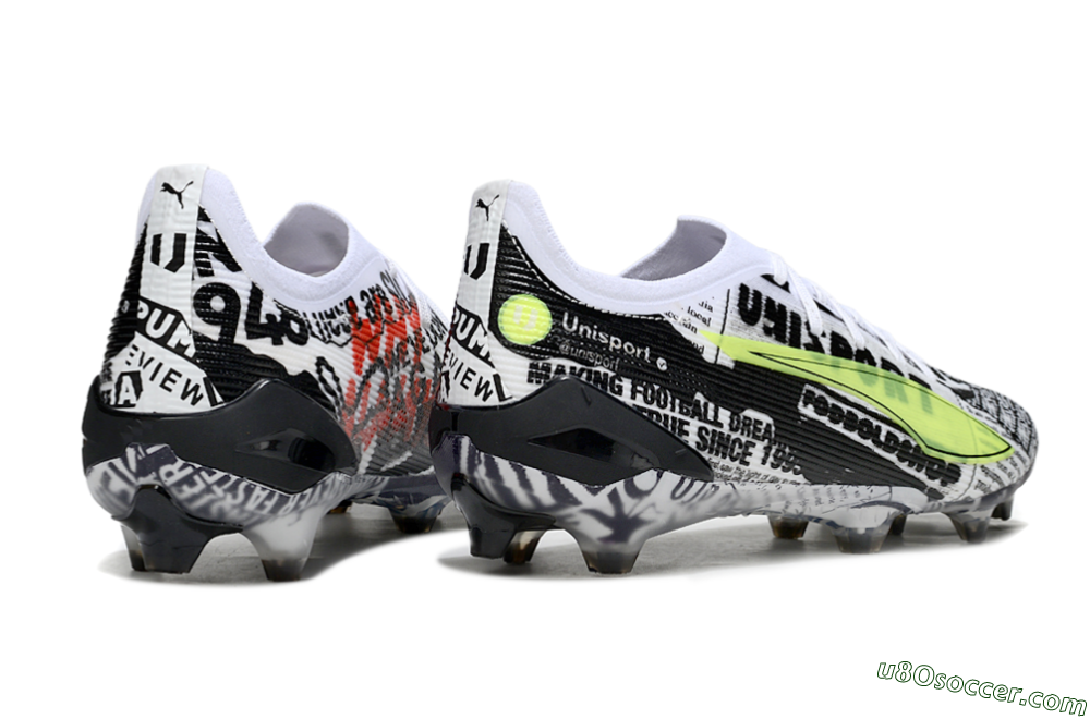 Puma Ultra Ultimate FG Firm Ground Soccer Cleats - Black/White/Red 6