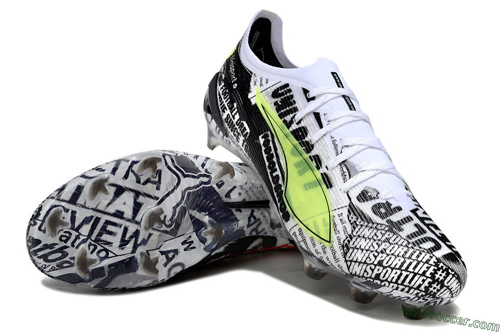 Puma Ultra Ultimate FG Firm Ground Soccer Cleats - Black/White/Red 3