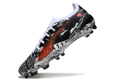 Puma Ultra Ultimate FG Firm Ground Soccer Cleats - Black/White/Red